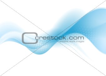 Bright blue abstract wave