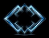 Abstract blue squares logo