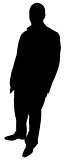 standing man silhouette vector