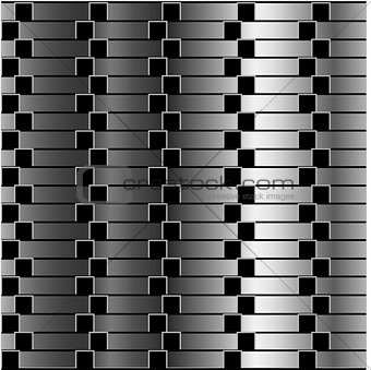 Optical illusion against silver