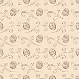 Vector. Seamless easter background with eggs