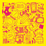 doodle communication background