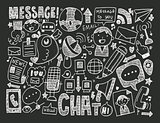 doodle communication background