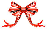 Bright red bow