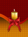 Card with holidays candle