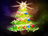 Cartoon Christmas tree background