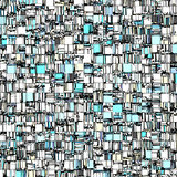 abstract tile mosaic backdrop in blue white