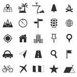 Location icons on white background