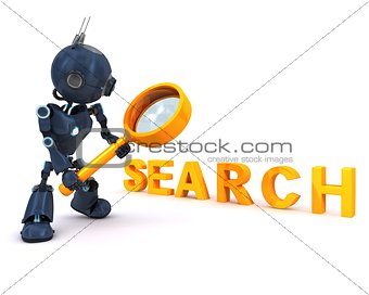 Android searching with magnifying glass