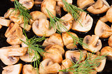 Quartered Roasted Champignons With Dill