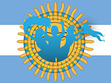 Argentina Soccer Fan Flag Cartoon