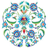 Ottoman art flowers seven