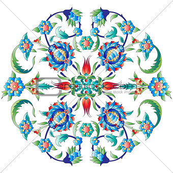 Ottoman art flowers twelve