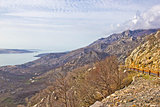 Velebit mountain cliffs and road