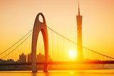 guangzhou in the sunset moment