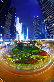 Hong Kong modern city High speed traffic