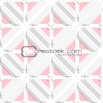 Diagonal layered frames and red lines pattern