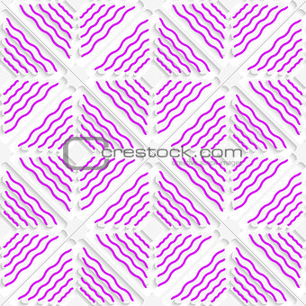 Diagonal magenta wavy lines pattern