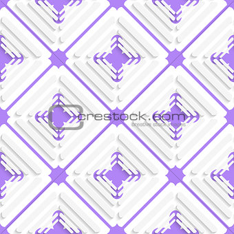 Diagonal offset squares and purple net pattern
