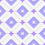 Diagonal purple floristic in frame pattern