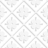 Diagonal white square net and pointy shapes pattern
