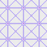 White perforated triangles with purple lines tile ornament