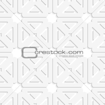 White squares and triangles tile ornament