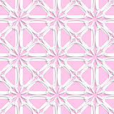White tile ornament with light pink layering