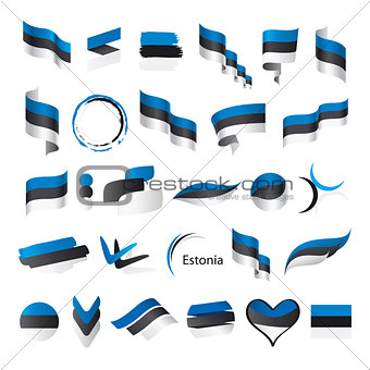 biggest collection of vector flags of Estonia  