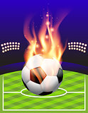 Flaming Soccer Football Background