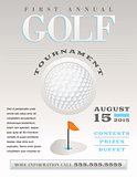 Minimal Golf Tournament Illustration
