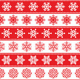Winter, Christmas red seamless pattern with snowflakes