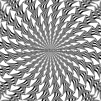 Monochrome abstract spiral background