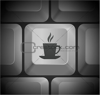 Coffee Icon on Computer Keyboard