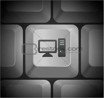 Computer Desktop Icon on Computer Keyboard
