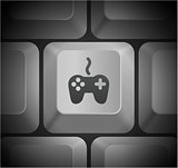 Game Controller Icon on Computer Keyboard