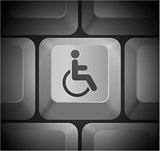 Disabled Icon on Computer Keyboard