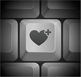 Heart Icon on Computer Keyboard