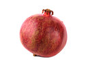 Alone red pomegranate isolated on a white background