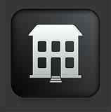 Building Icon on Square Black Internet Button