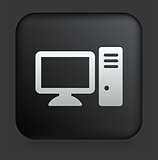 Computer Icon on Square Black Internet Button