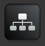Diagram Icon on Square Black Internet Button