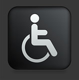Disabled Icon on Square Black Internet Button