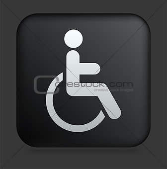 Disabled Icon on Square Black Internet Button