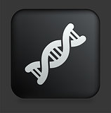 DNA Icon on Square Black Internet Button