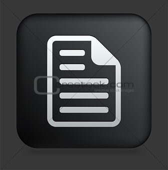 Document Icon on Square Black Internet Button