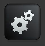 Gear Icon on Square Black Internet Button