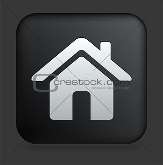 House Icon on Square Black Internet Button