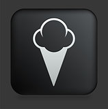 Ice Cream Icon on Square Black Internet Button