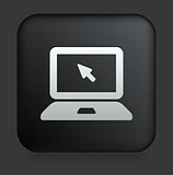 Laptop Icon on Square Black Internet Button